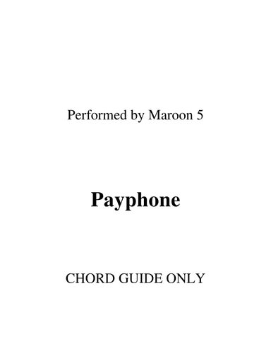 Payphone (arr. RWM)