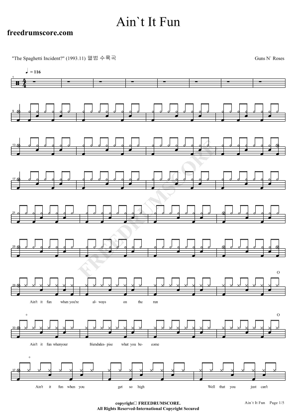 Ain't It Fun (arr. COPYDRUM)