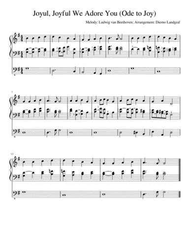 Ode to Joy / Joyful, Joyful We Adore You (arr. Diemo Landgraf)