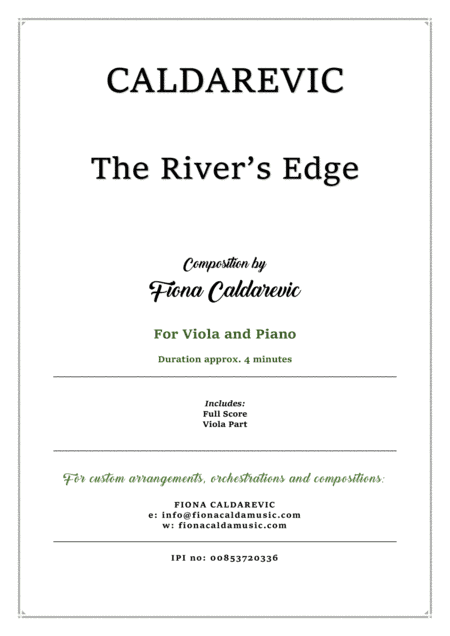 The River's Edge. For viola and piano.
