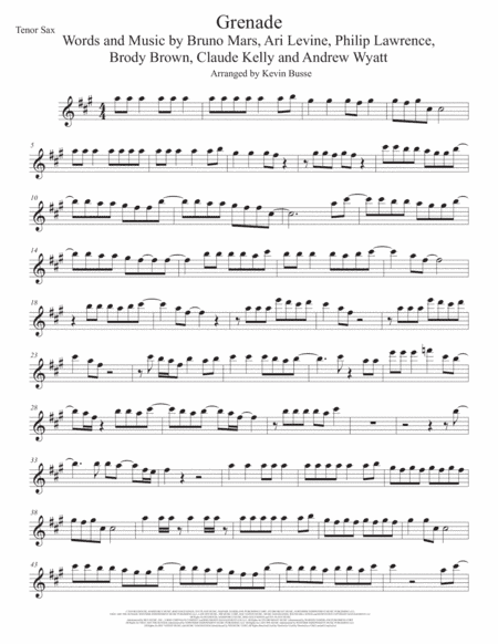 Grenade (arr. Kevin Busse)