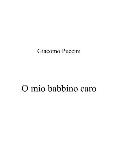 O mio babbino caro - Gianni Schicchi - Giacomo Puccini - Voice and guitar (arr. Guillermo J. Romano)