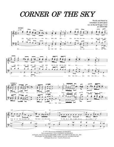 Corner Of The Sky (arr. David Wright)