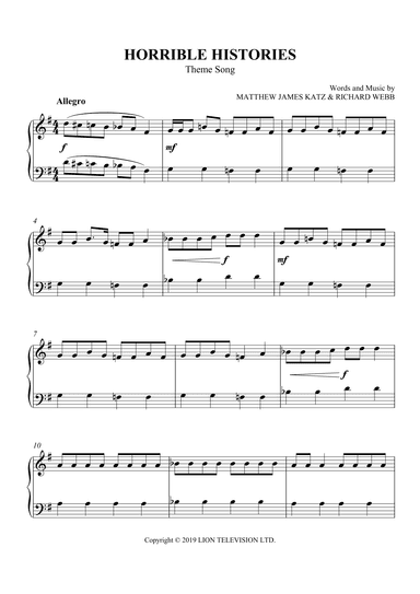 Horrible Histories Theme (arr. SCMusic)