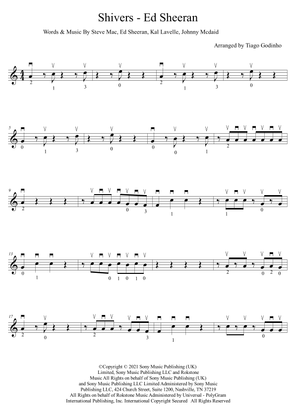 Shivers (arr. Tiago Godinho)