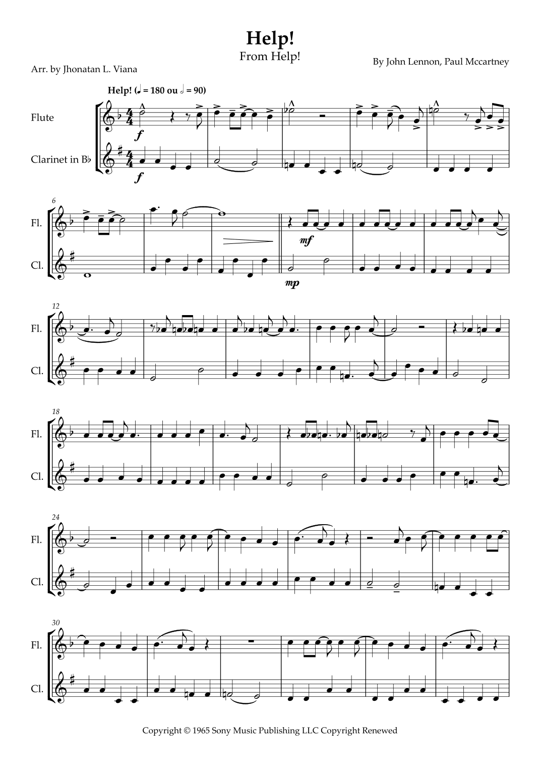 Help! (arr. Jhonatan Lucio Viana)