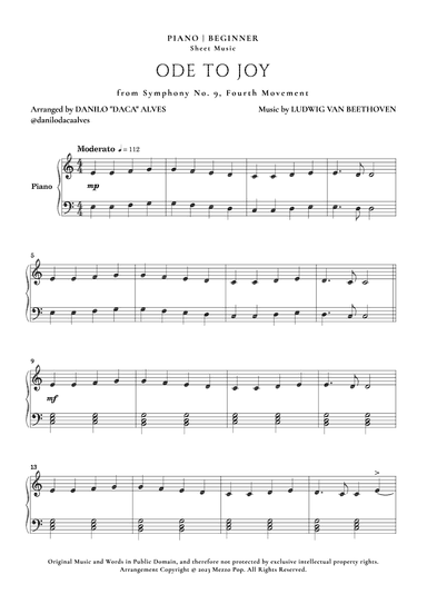 Ode To Joy (arr. Danilo "Daca" Alves)