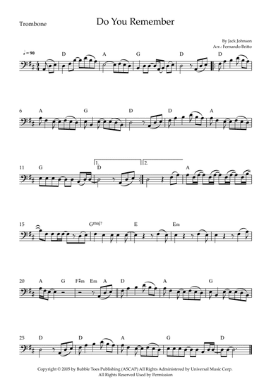 Do You Remember (arr. Fernando Britto)