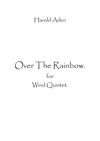 Over The Rainbow (arr. Spence Bundy)