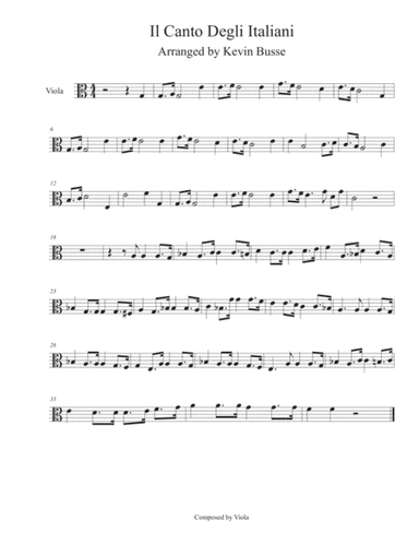 Il Canto Degli Italiani - Viola (arr. Kevin Busse)