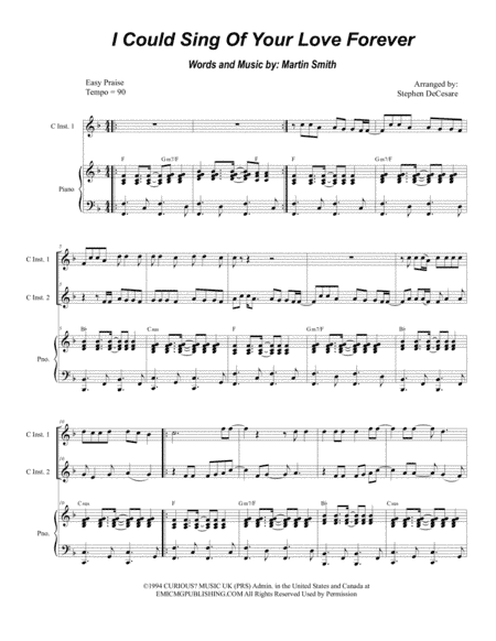 I Could Sing Of Your Love Forever (arr. Stephen DeCesare)