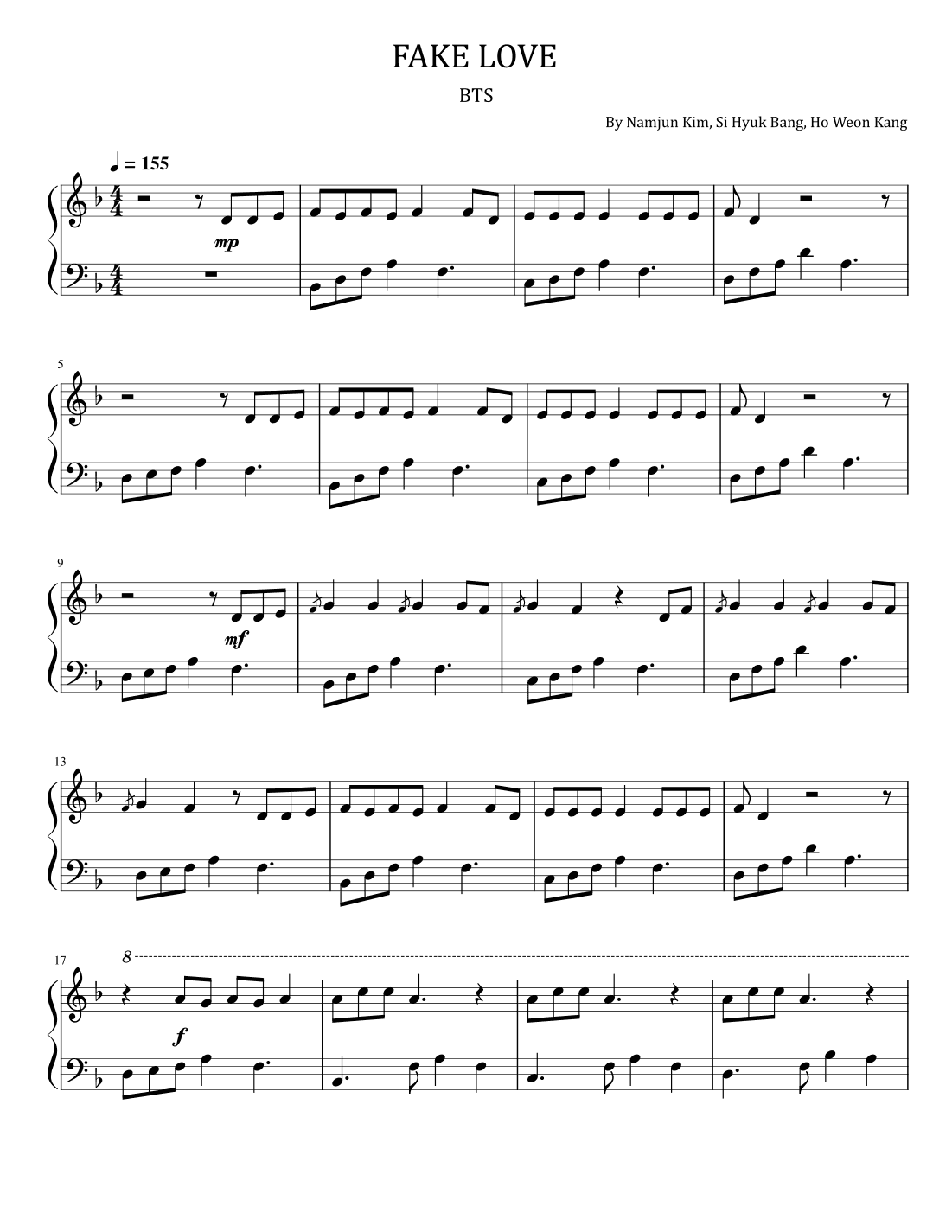 Fake Love (arr. poon)