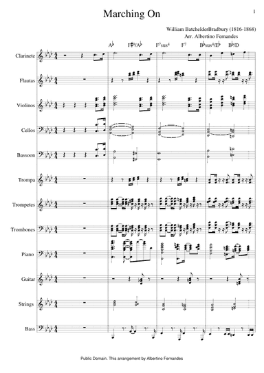 Marching On - Score Only (arr. Albertino Fernandes)