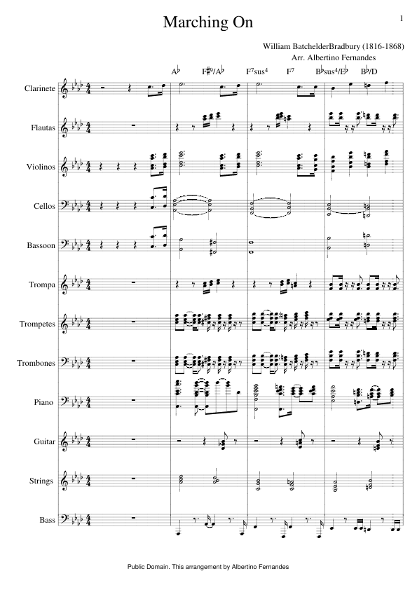 Marching On - Score Only (arr. Albertino Fernandes)