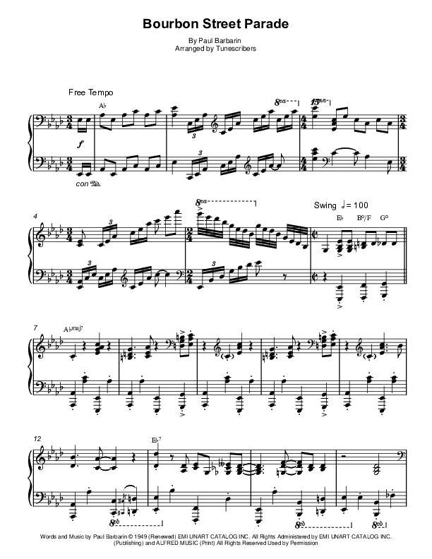 Bourbon Street Parade (arr. Tunescribers)