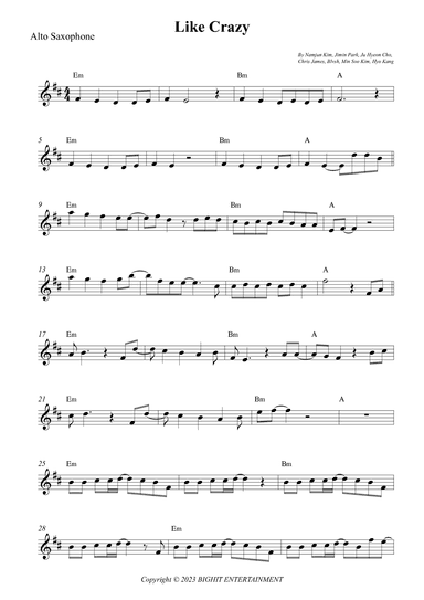 Like Crazy (arr. Wesley S. SIlva)