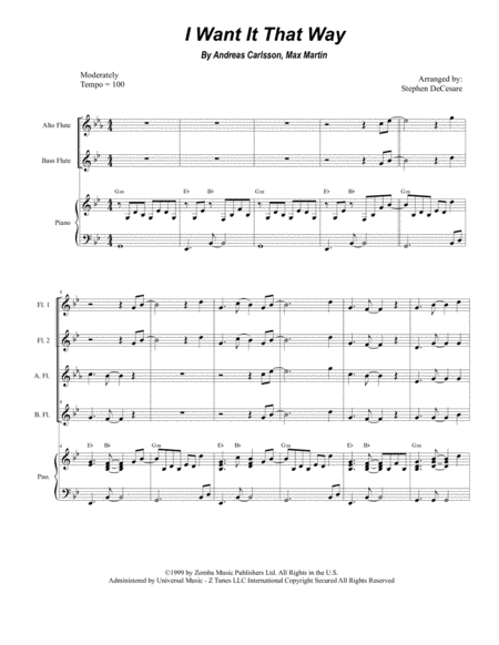 I Want It That Way (arr. Stephen DeCesare)