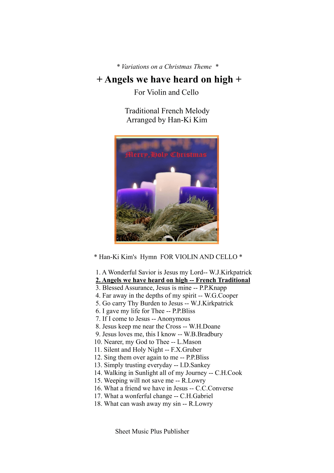 Angels we have heard on high (For Violin and Cello) (arr. Han-Ki Kim)