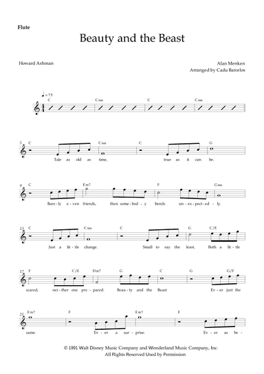 Beauty And The Beast (arr. Cadu Barcelos)