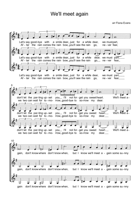 We'll Meet Again (arr. Fiona Evans)