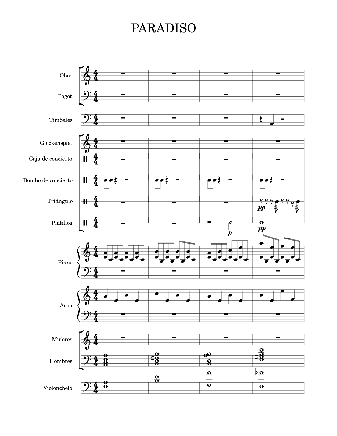 Paradise intro - Score Only