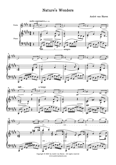 Nature's Wonders for violin and piano