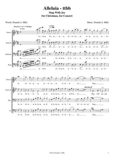 Alleluia, Sing With Joy