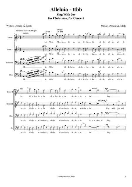 Alleluia, Sing With Joy