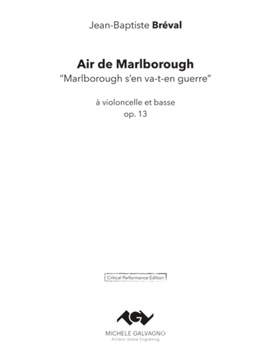 Air de Marlborough, op. 13 (arr. Yuriy Leonovich, Michele Galvagno)