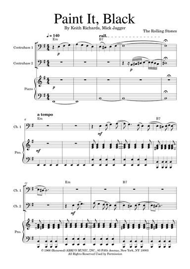 Paint It, Black (arr. Golden Skull Editions)