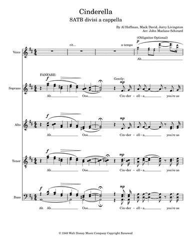 Cinderella (arr. John Maclane Schirard)