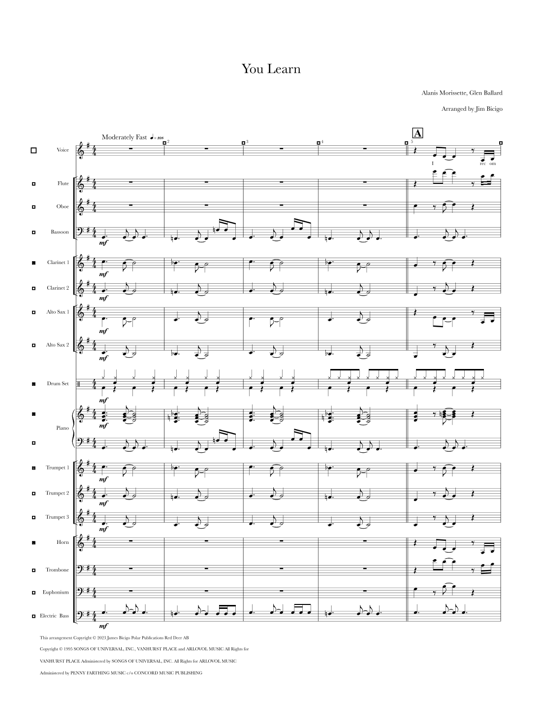 You Learn (arr. Jim Bicigo)