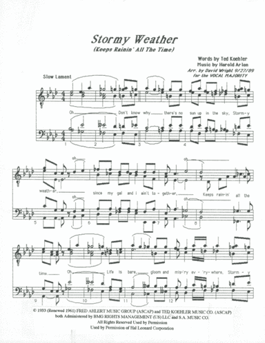 Stormy Weather (arr. David Wright)