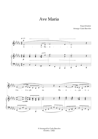 Ave Maria - Schubert Db Major (arr. Cadu Barcelos)