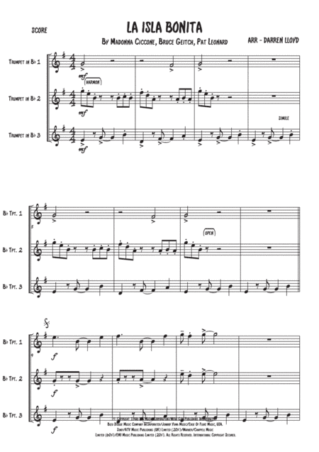 La Isla Bonita (arr. Darren Lloyd)