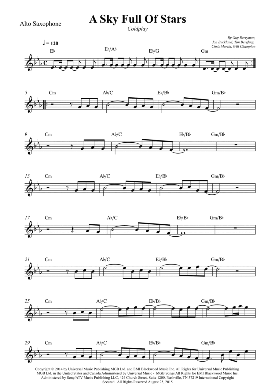 A Sky Full Of Stars (arr. Wesley S. SIlva)