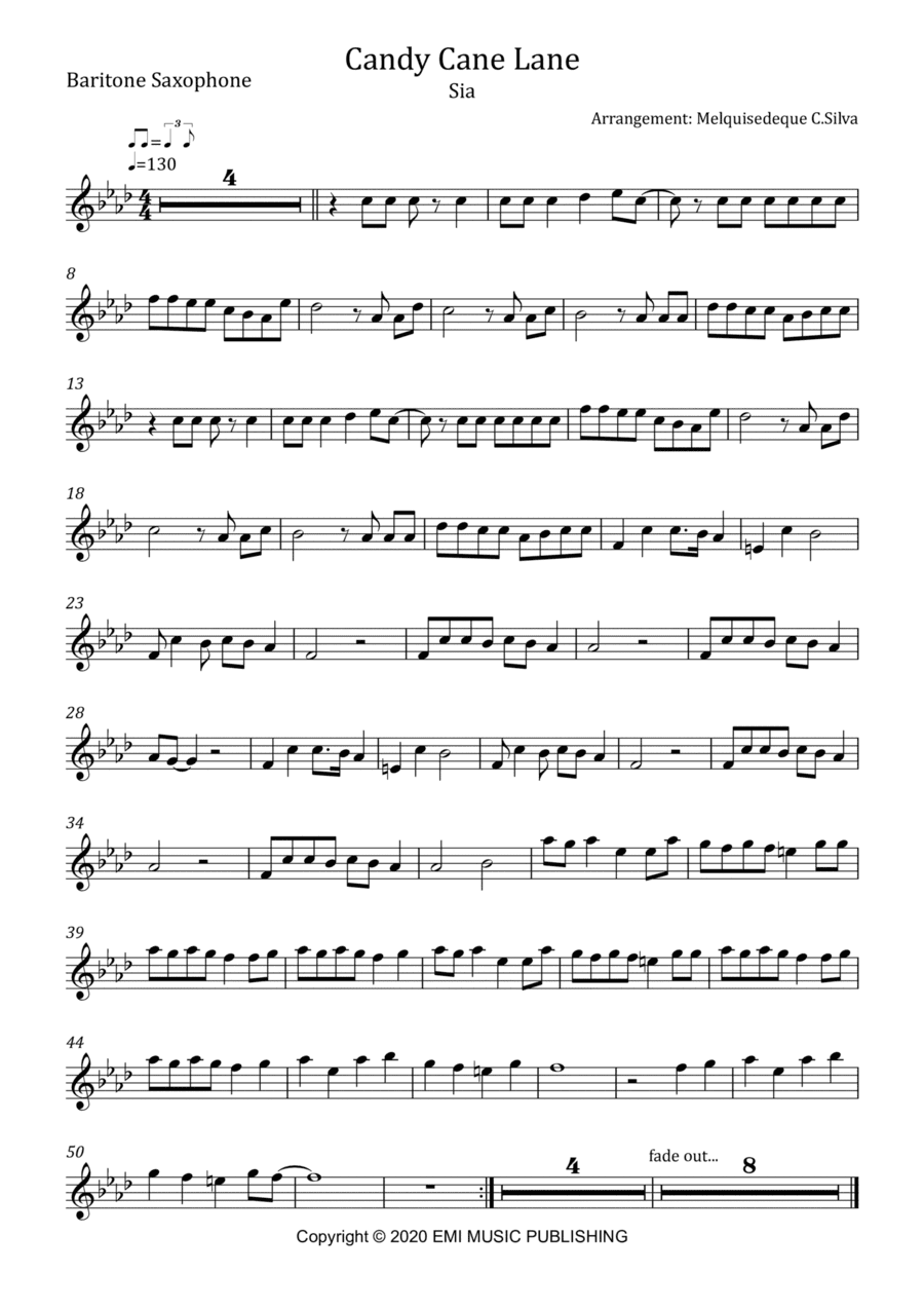 Candy Cane Lane (arr. Melquisedeque C.Silva)