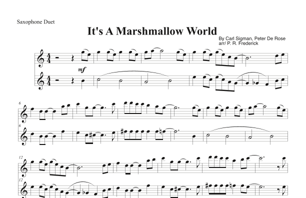 A Marshmallow World (arr. P. R. Frederick)