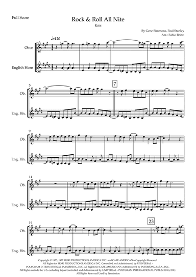 Rock And Roll All Nite (arr. Fabio Britto)