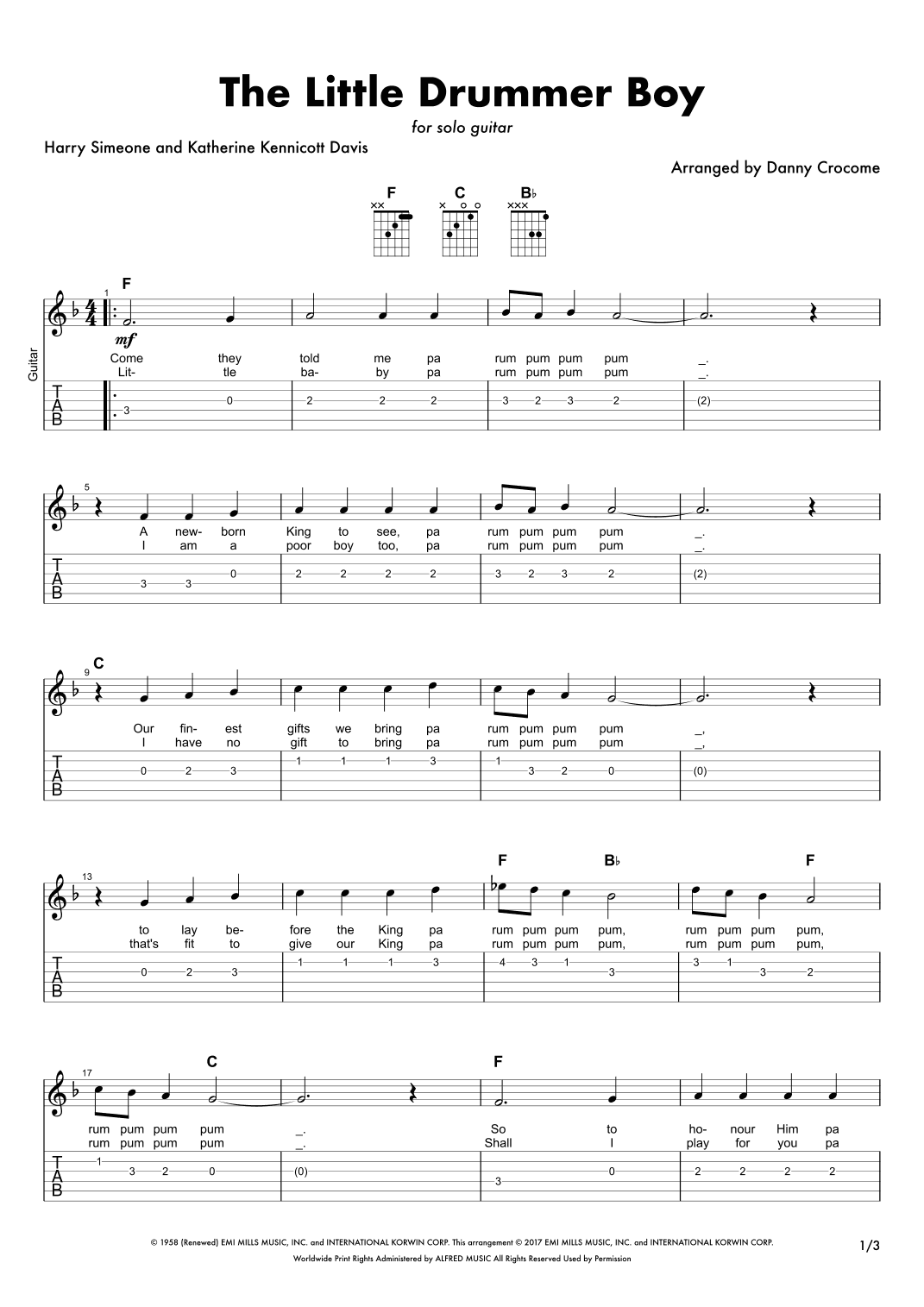 The Little Drummer Boy (arr. Danny Crocome)