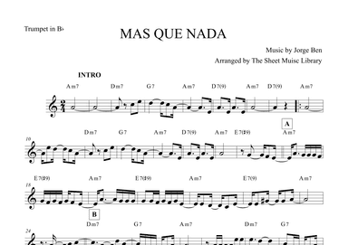 Mas Que Nada (arr. The Sheet Music Library)