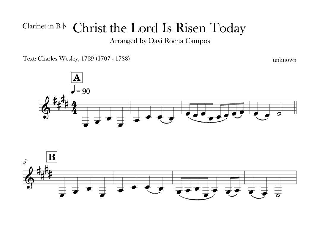 Christ the Lord is Rises today (arr. Davi Rocha Campos)