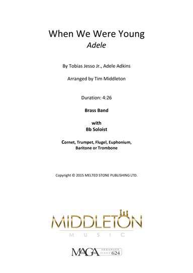 When We Were Young (arr. Tim Middleton)