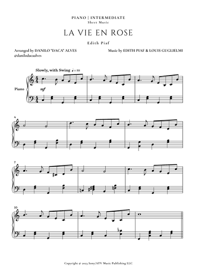 La Vie En Rose (arr. Danilo "Daca" Alves)