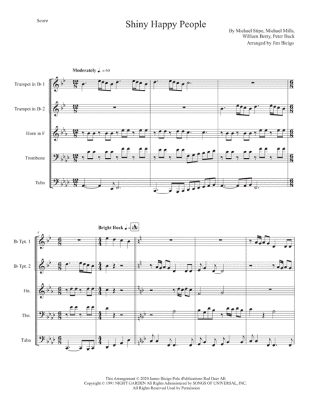 Shiny Happy People (arr. Jim Bicigo)