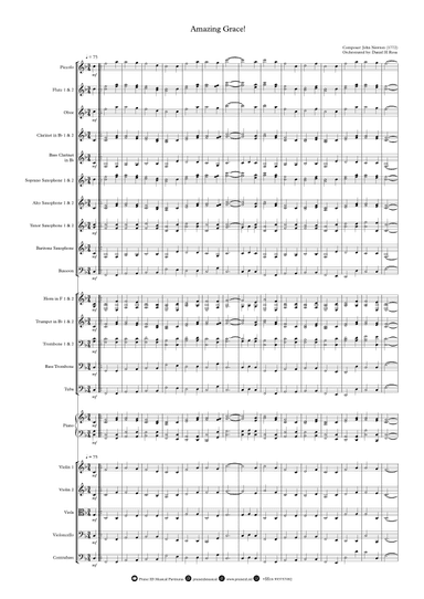 Amazing Grace How Sweet the sound - Easy Orchestral Arrangement (arr. Daniel H Rosa)