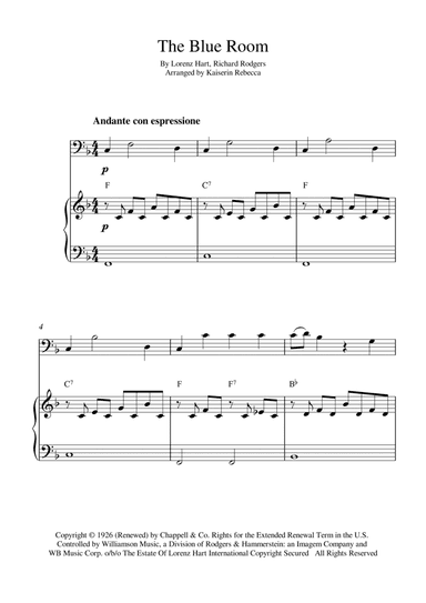 The Blue Room (arr. Kaiserin Rebecca)