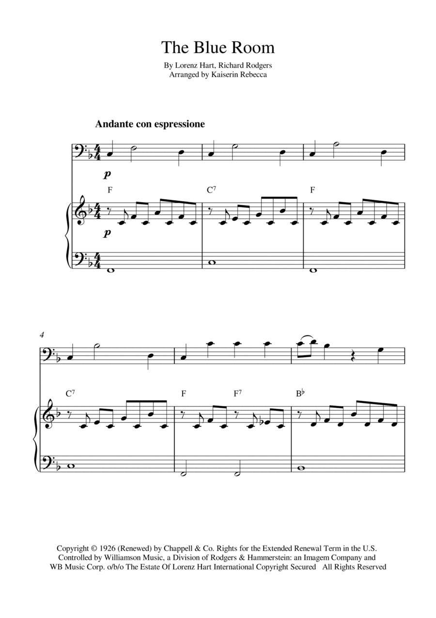 The Blue Room (arr. Kaiserin Rebecca)