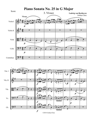 Cuckoo Sonata, Movement 3 (arr. Joshua Choe)