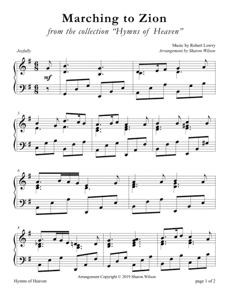 Marching to Zion (LARGE PRINT Piano Solo) (arr. Sharon Wilson)